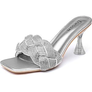women’s rhinestones beaded heels
